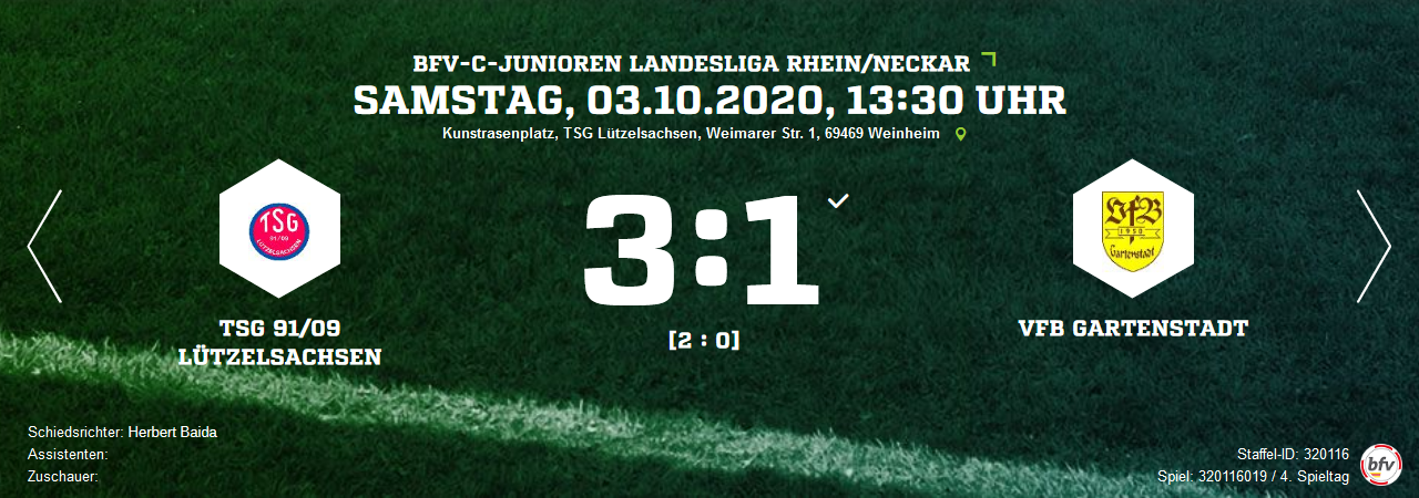 U15-C1: Erster Dreier in der Landesliga.